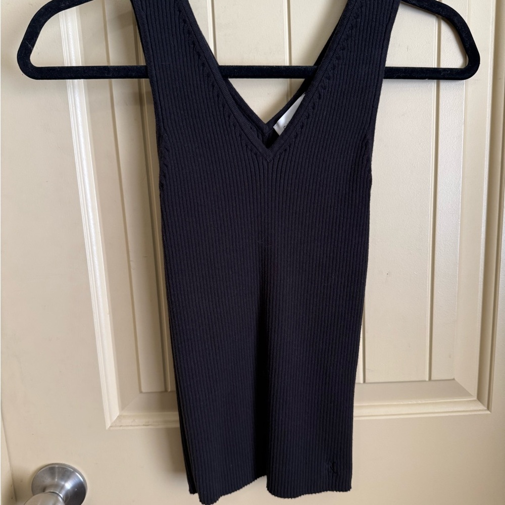Calvin Klein Jeans Black V-Neck Tank Top